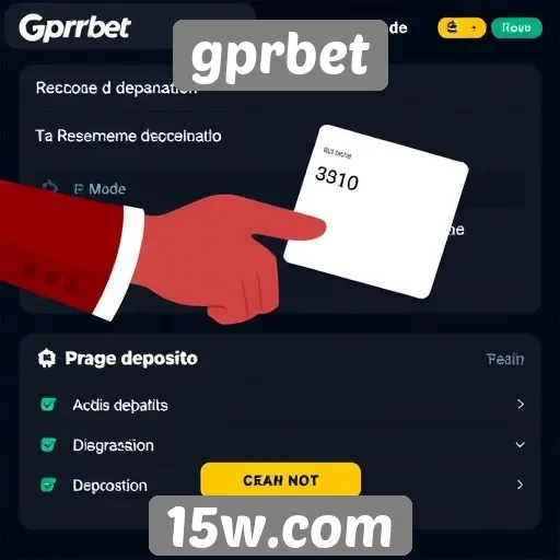 análise das funcionalidades de depósito no gprbet